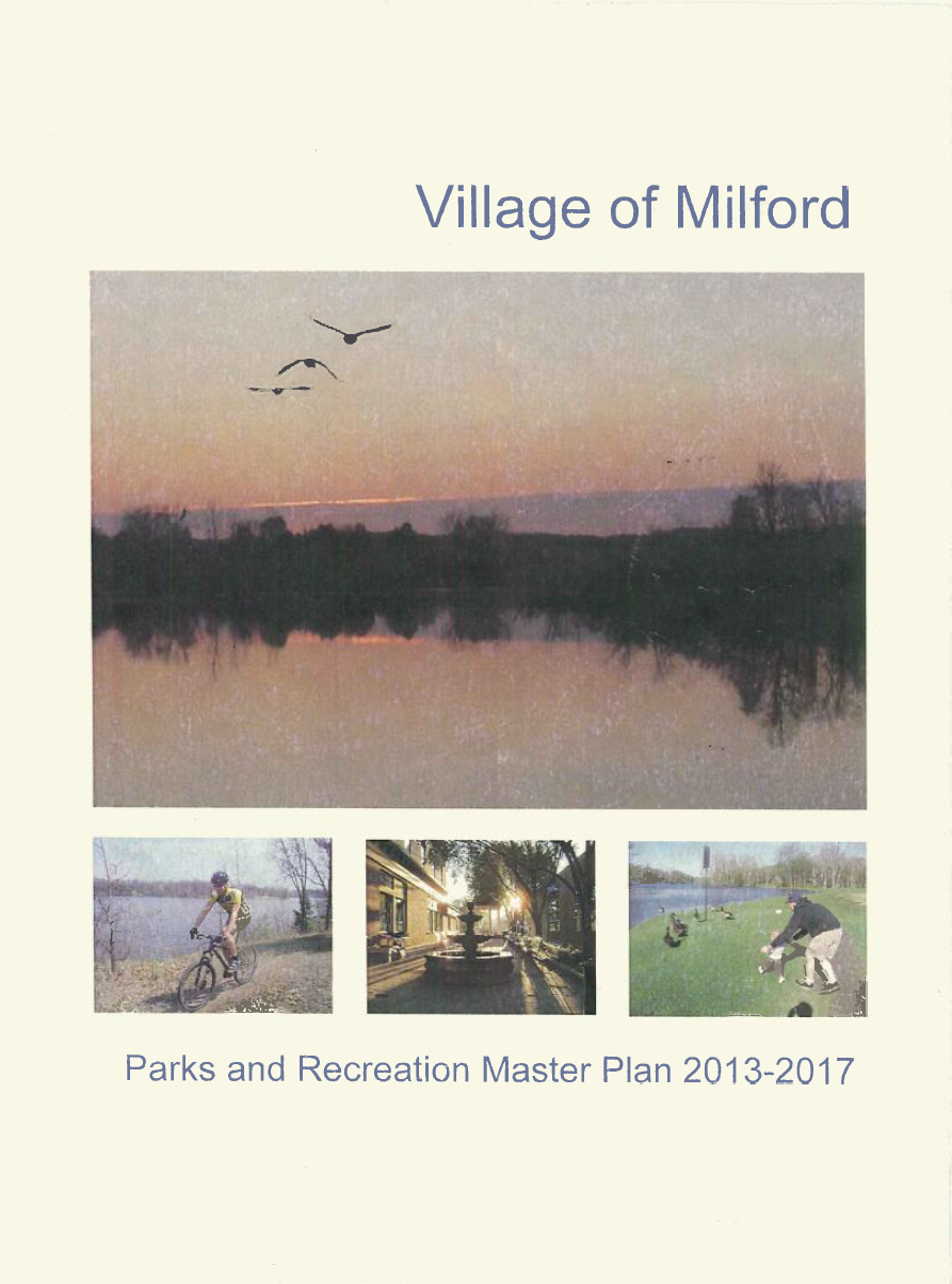 Cover of Milford Village Parks and Recreation Plan