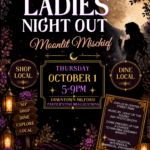 Ladies Night Out moonlit shopping event invitation