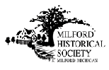 Milford Historical Society Logo of Milford Historical Society, Michigan.