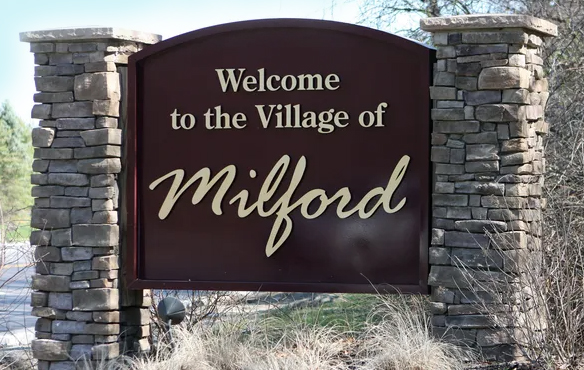 Village Of Milford Entrance Sign